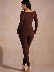 MaterniChic Maternity Asymmetric Collar Solid Color Casual Jumpsuit Maternity Rompers Pregnancy Clothes Maternity Jumpsuit Long Sleeve Maternity Jumpsuit  Baby Shower Maternity Elegant