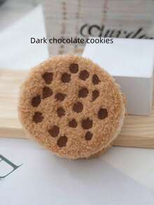 1 件装 4 英寸 PU 皮革饼干造型零钱包，可爱饼干设计，拉链口袋，适合女性女孩作为圣诞派对礼物或时尚配饰 - 彩色 - 查看 10