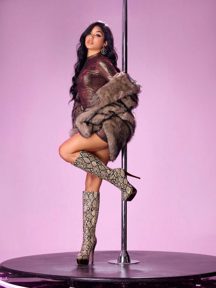 CUCCOO LuxiPop Botas de tobillo para mujer con plataforma alta, tacón delgado y alto, de uso versátil y casual, con cremallera lateral, adecuadas para Halloween, Navidad, fiestas, atuendos de discoteca en otoño