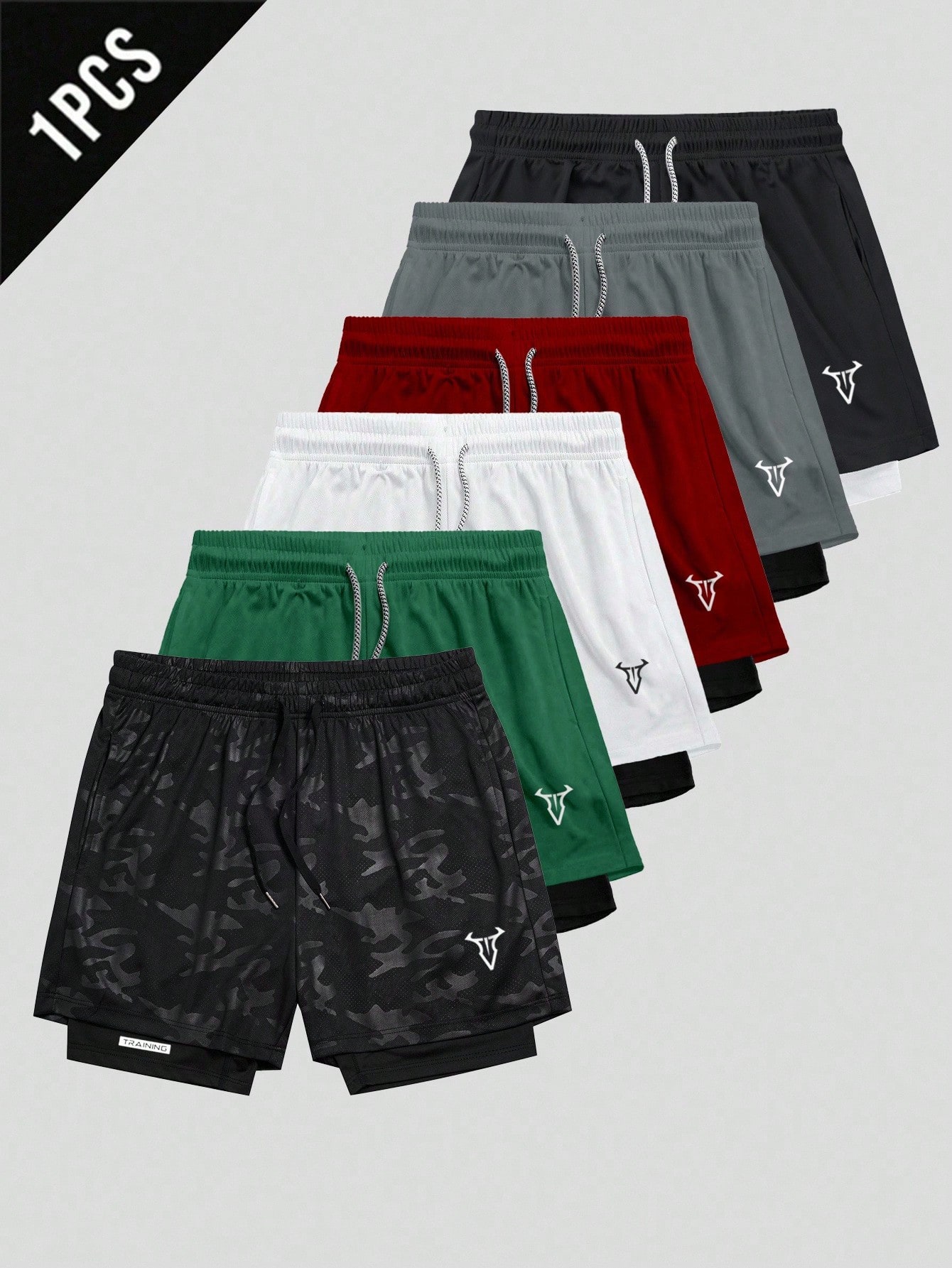 Manfinity Sport Corelite شورتات رياضية للرجال مطبو...