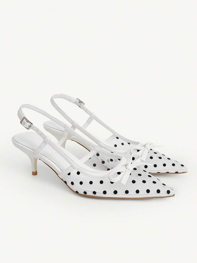 CUCCOO CHICEST Women's Elegant Romantic Pointed Toe Bowknot Kitten Heel Slip-On Pumps, Light Blue, Suitable For Afternoon Tea, Dates, And Stylish Outfits