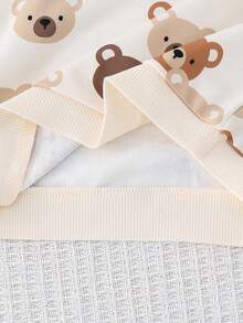 Cozy Pixies 2 Stücke/Set Baby Jungen/Mädchen Cartoon Bär Pullover Sweatshirt und Jogginghose Set, bequem, vielseitig, modisch, lässig, geeignet für Innen, Außen, Alltag, Sport, Spiel, Party, Feiertage, Herbst/Winter