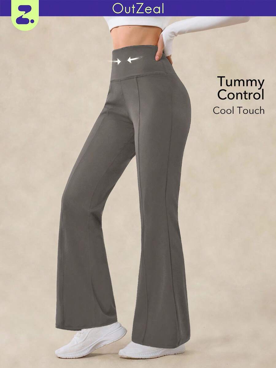 OutZeal 女式防紫外线凉爽触感收腹口袋喇叭裤户外日常休闲裤 - 灰色 - 查看 1