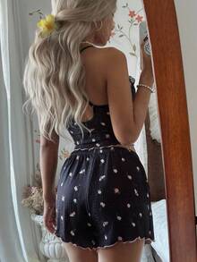 CottageSlumber 女士碎花吊带背心和短裤睡衣套装