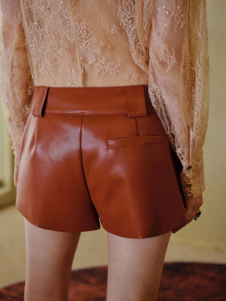 MOTF STUDIO PU LEATHER SHORTS