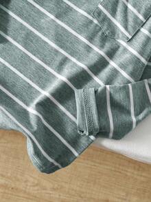SHEIN Vintaside Kids 3件套男童条纹T恤、秋冬汗衫 - 彩色 - 查看 6