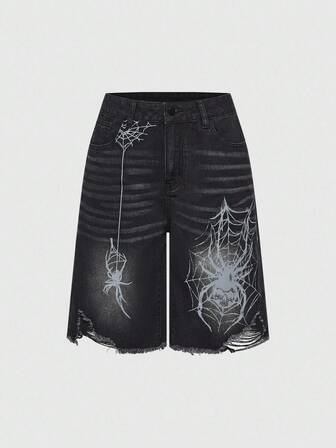 Grunge Punk Jeans en denim unisexe pour femmes pour Halloween