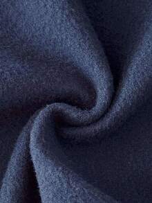 SHEIN Serisse Kids 少女休闲日常校服字母印花拉链卫衣，带口袋，保暖内衬，适合返校季秋冬季穿着 - 寶藍色 - 查看 11