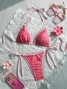 Swim Mod Conjuntos de bikini para mujer - Rosa Fucsia - View 1