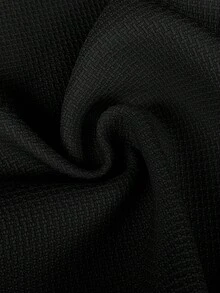 Elenzga Áo khoác nữ cỡ lớn thanh lịch, cổ tròn, tay dài, trang trí nơ phía trước, cài khuy, màu hồng, thích hợp cho mùa thu/đông. - màu đen - Xem 5