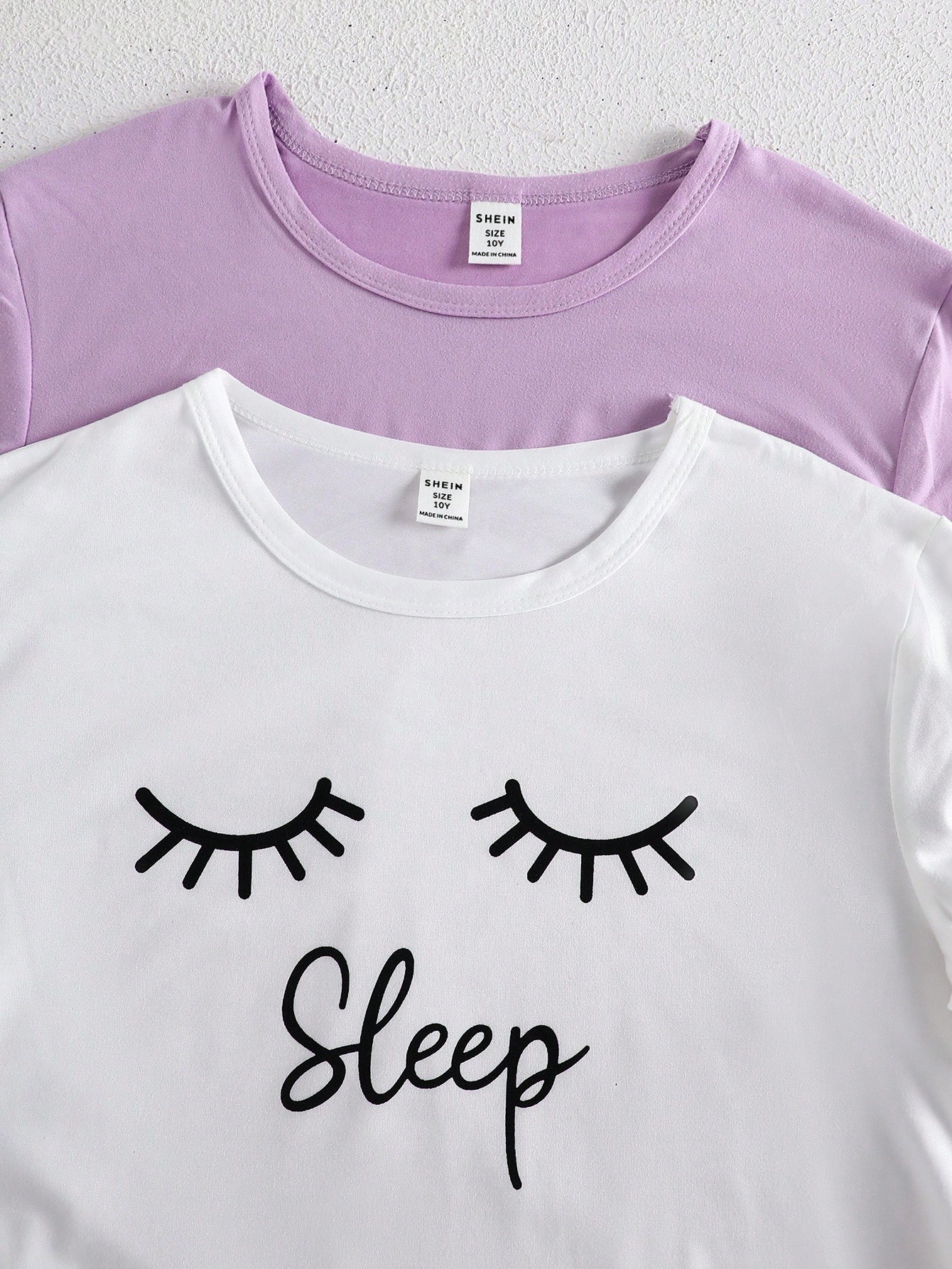 4 قطع/مجموعة ملابس علوية بنفسجية سادة + بنطلون مرب...