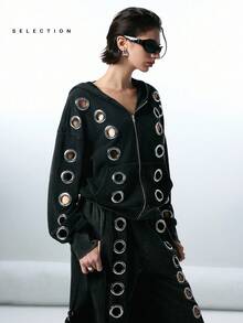 LYSMO Hanorac cu mânecă lungă și glugă pentru femei