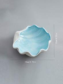 SHEIN 1Pc Ceramic Jewelry Storage Dish, Starfish Sea Shell Shaped Display Tray, Luxury Earring Bracelet Storage Showcase, Cute Bedside Tray For Home Use Best Gifts Birthday Plates Kitchen Accessories Kitchen Decor Table Trays Fruit Tray Tray Decor Graduation - White - View 5