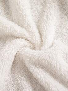 Genkimix Kids 1pc Boys' Autumn/Winter New English Letter Printed Military Green Front Pocket Zipper Hooded Thickened Casual Windbreaker Coat Fall - Army Green - View 8