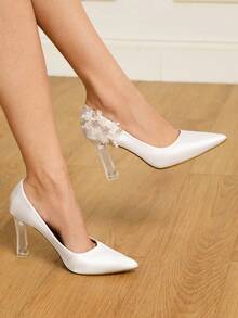 CUCCOO HITCHD 女士时尚白色高跟鞋 - 白色 - 查看 3