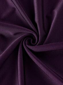 SHEIN MOD Abito da donna con vita arricciata, orlo a campana, spalline a spaghetti, colore unito, abito semi-formale, elegante per il tè, vestito fluido per crociera