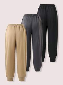 Pantalones jogger casuales sueltos con cordón para niño preadolescente - Multicolor - Ver 2