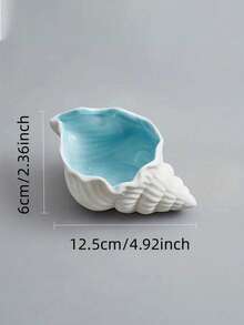 SHEIN 1Pc Ceramic Jewelry Storage Dish, Starfish Sea Shell Shaped Display Tray, Luxury Earring Bracelet Storage Showcase, Cute Bedside Tray For Home Use Best Gifts Birthday Plates Kitchen Accessories Kitchen Decor Table Trays Fruit Tray Tray Decor Graduation - White - View 6