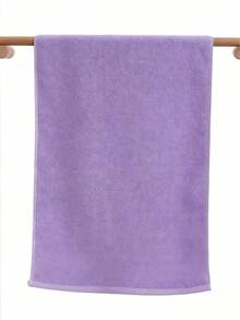 SHEIN QIBHI 浴巾和手巾 1 件，优质纯色，高吸水性，柔软快干，适用于浴室、游泳池、健身房、旅行、度假、返校、美容院和家庭使用