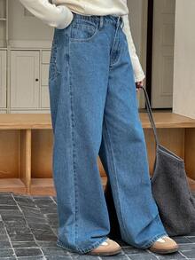 DAZY Tween Girls Casual Denim Jeans - Blue - View 5