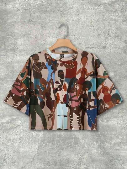 Y2Kool Sierra Siler Camiseta corta con gráfico de figura retro callejera, para verano, vacaciones, primavera, festival, Ibiza, salidas, otoño casual