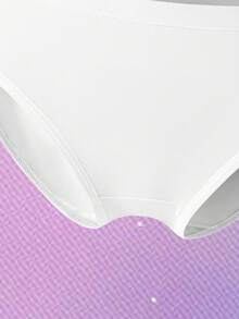 6条装女童纯棉纹理白色内裤