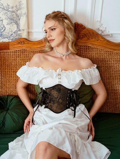 Myrelith Avslappnad mångsidig bantningskorsettbälte med snörning för kvinnor