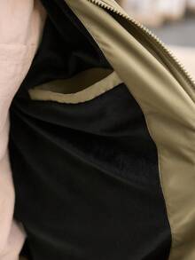 HIMLAND Men's Casual Minimalist Fur Collar Jacket, Autumn/Winter 70s Men Cashmere Beige Outerwear - Brown - View 6