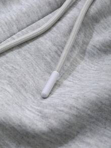 DAZY Women's Contrast Stripe Decor Fitness Sports Sweatpants, Grey, Spring/Summer Women Joggers - Grey - View 6