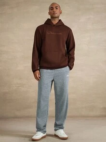 STYNVO Quần nỉ nam thường ngày đa năng thêu chữ, quần nỉ thể thao mùa thu/đông Pro Club màu xám dành cho nam. - Màu xám đen - Xem 3