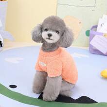 PETSIN Áo hoodie và áo vest nhung cho thú cưng mùa thu/đông dành cho chó, mèo và động vật nhỏ - Áo nỉ mềm mại, ấm áp có khóa kéo, mặc trong nhà và ngoài trời hàng ngày - Hồng - Xem 4