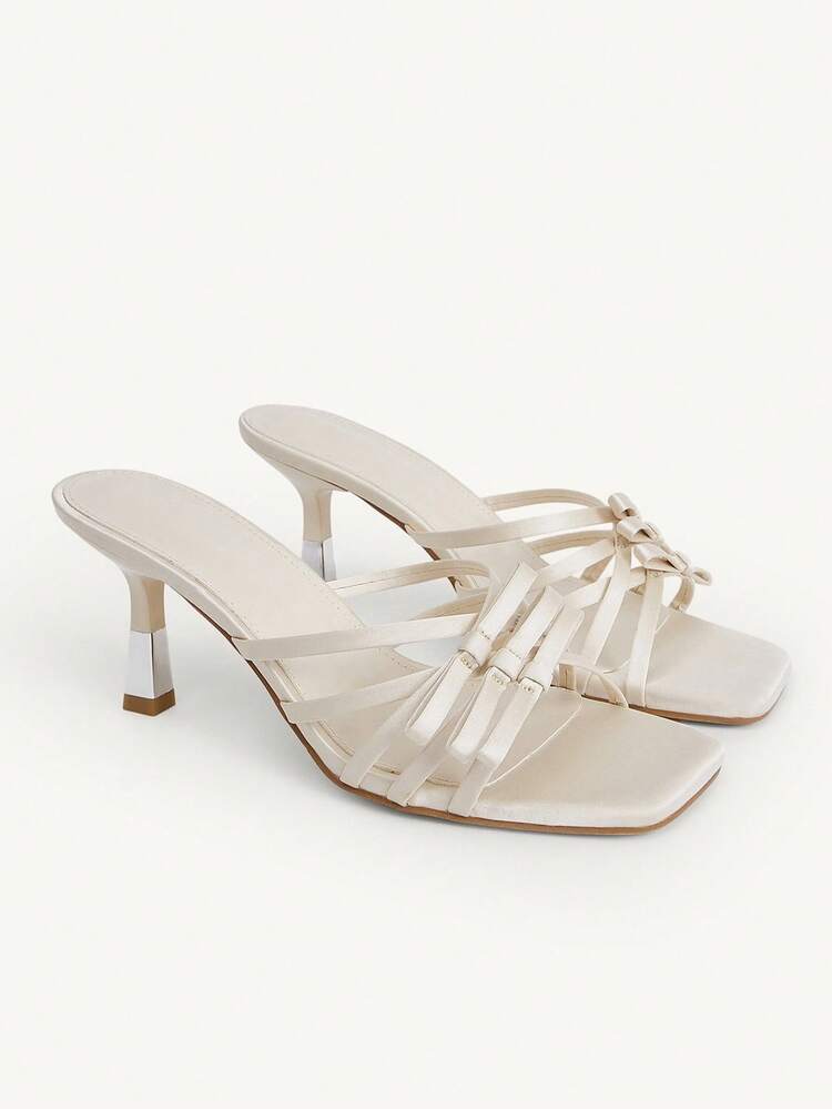 CUCCOO CHICEST Women's Casual Solid Color Square Toe High Heel Sandals, Summer