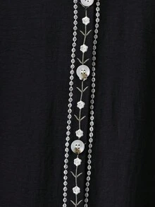 Rusticease Women's Vintage Fashion Versatile Front Button Long Sleeve Dress Utumn Winter Women Elegant Dresses For Party Black Dress Clothes For New Year New Year Look Black Dress Women Collared Dress Women Dress Black Church Dress Shirt Dress  Winter Clothes For Women