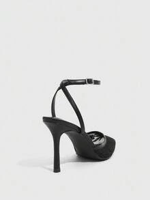 CUCCOO SZL Floral Mesh PU Patchwork Fashionable Sexy Party Elegant Hollow Pointed Toe High Heels