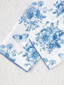 女学生睡衣，女孩可爱樱桃印花长裤和长袖休闲两件套睡衣套装 - 彩色 - 查看 7