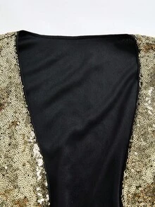 Ellevyn Giacca elegante da donna a maniche lunghe, con apertura frontale, in colore unito e lucida