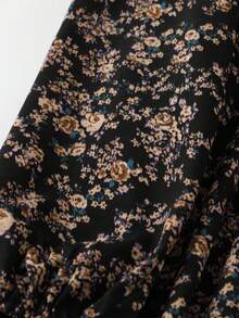 EMERY ROSE فستان طويل كاجوال أنيق بياقة V للنساء كبيرات الحجم، ملابس نسائية ماكسي للربيع/الخريف