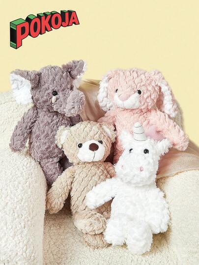 1pc 14.9 Inch White Rabbit Animal Plush Toy, Cute Soft Stuffed Animal Sleeping Pillow Toy, Christmas Stocking Stuffer Birthday Party Decoration Supplies Home Decoration