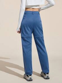 Easithlete Women's Fashionable Versatile Detachable Outdoor Pants - Royal Blue - View 7