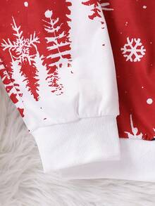 Herren minimalistische Mode Weihnachts-Grafik Rundhals Pullover Sweatshirt, für den Herbst