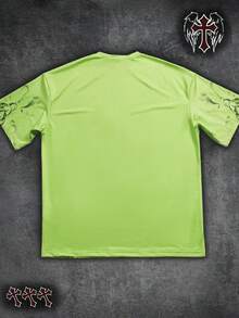 Manfinity Dauomo 男士圆领骷髅图案朋克街头风格短袖 T 恤 - 彩色 - 查看 2