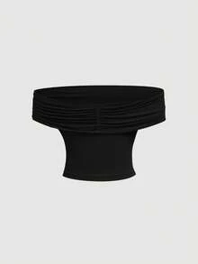 SHEIN MOD Women's Solid Color Draped Neck Versatile Fashion Tank Top,1 Top 3 Ways