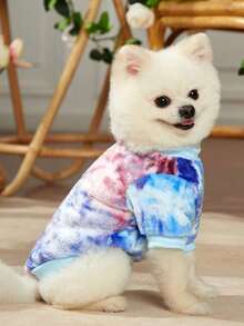 PETSIN 1 Pc Flannel Pet Printed Warm Sweatshirt For Pets - Multicolor - View 3