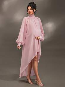 Cheriluna Maternity 孕妇拍照礼服、优雅派对礼服、迎婴派对礼服 - 藕粉色 - 查看 5