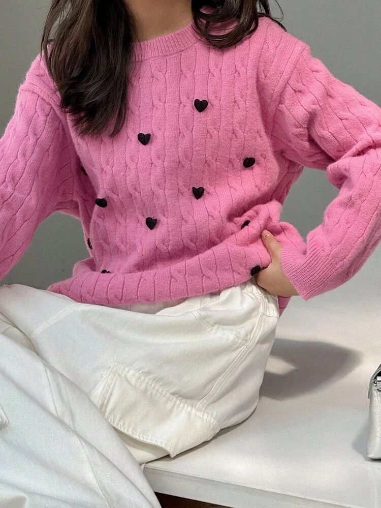 Tween Girls Round Neck Pullover Sweater, Fall