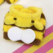 PETSIN 秋冬款天鹅绒背心和连帽衫，适合猫狗 - 保暖宠物服装，牵引扣设计，泰迪熊和小动物休闲装，室内外均可使用，幼犬用品 - 黃色 - 查看 8