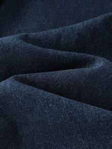 GlowEve 女性日常休閒直筒牛仔褲 - 深色水洗藍 - 查看 6