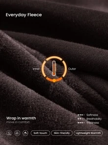 GLOWMODE 日常羊毛保暖腰长连帽衫夹克日常休闲冬季保暖 - 巧克力棕 - 查看 6