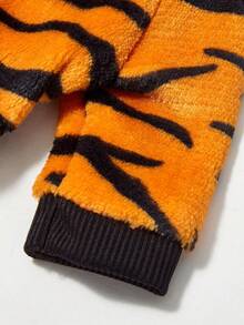 PETSIN 1pc Pet Tiger Stripe Fleece Warm Jumpsuit Clothes For Cats & Dogs - Multicolor - View 3