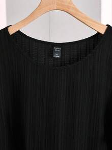 Rusticease 大码度假休闲纯色短袖连衣裙，女士夏季服装，女士复活节连衣裙，波西米亚风，狂欢服装，复活节曲线服装，乡村音乐会服装 - 黑色 - 查看 4